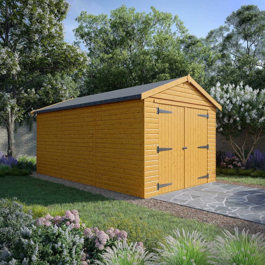 18x10 Wooden Garage - Double Doors - Windowless