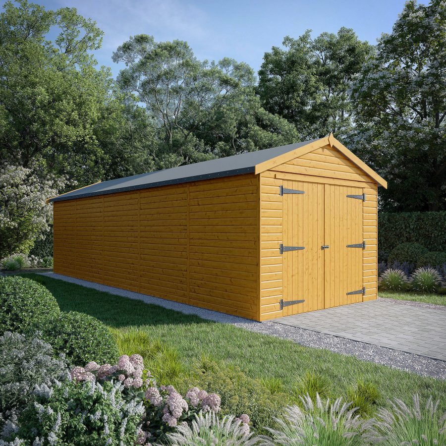 30x10 Wooden Garage - Double Doors - Windowless