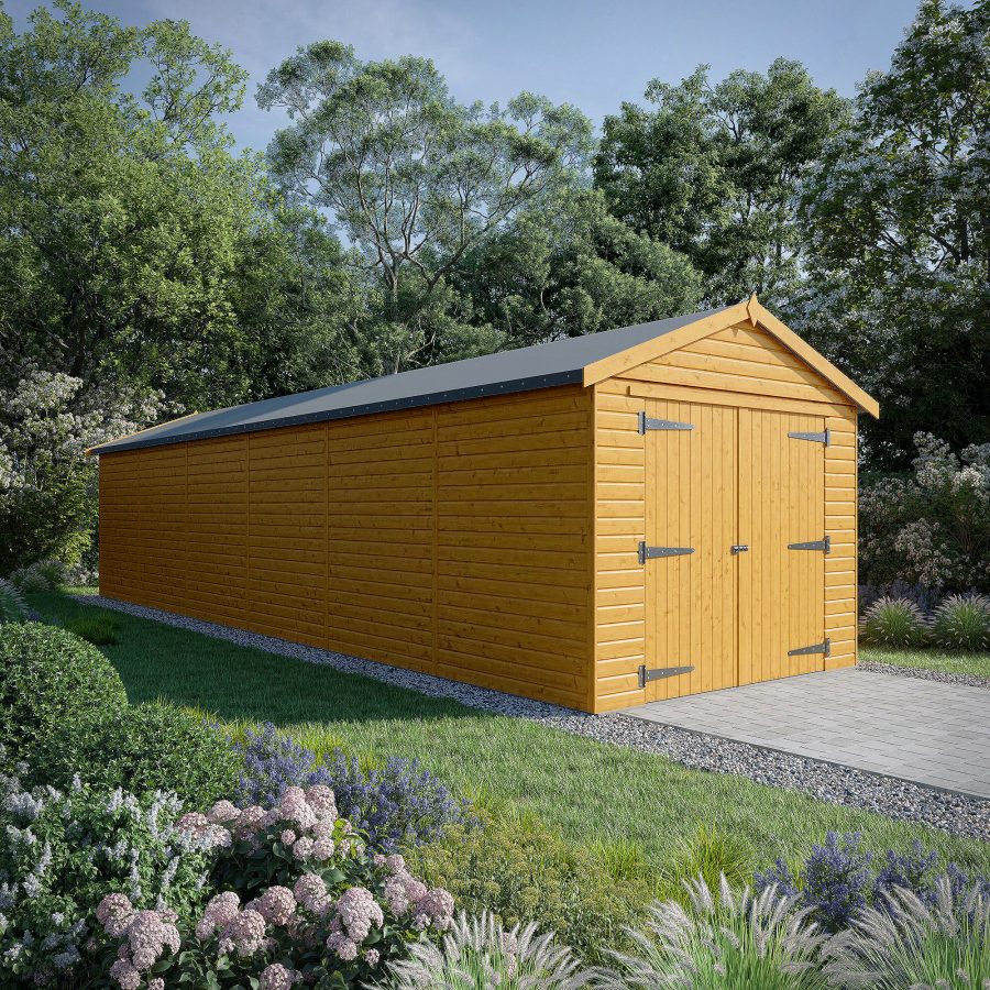 36x10 Wooden Garage - Double Doors - Windowless